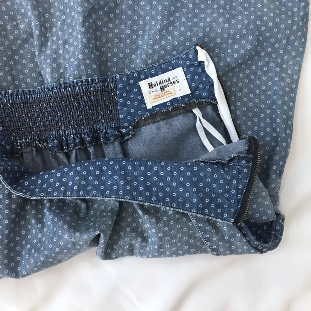 Anthropologie Size 6 Holding Horses denim skirt - Picture 2 of 8